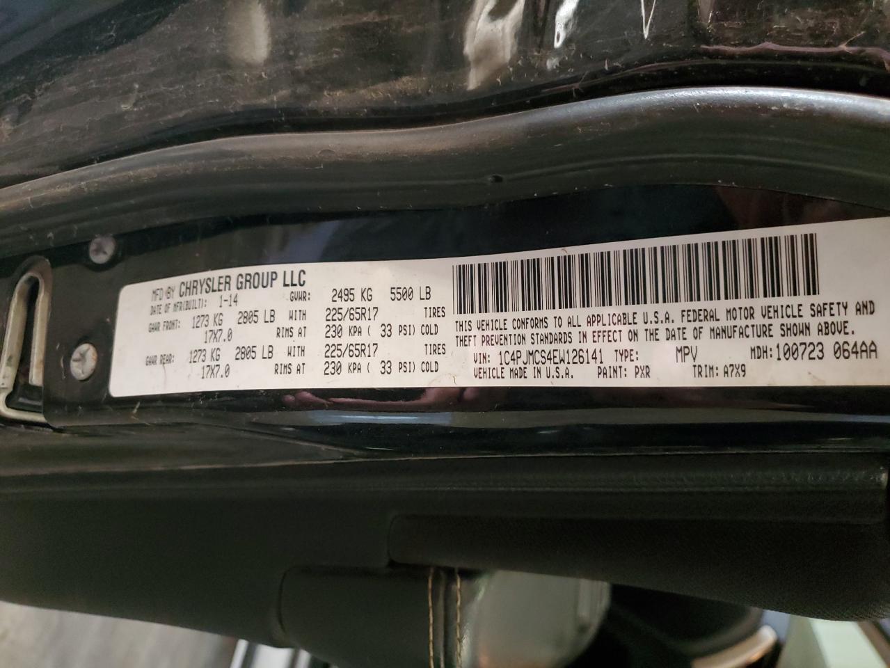 2014 Jeep Cherokee Latitude VIN: 1C4PJMCS4EW126141 Lot: 92436705