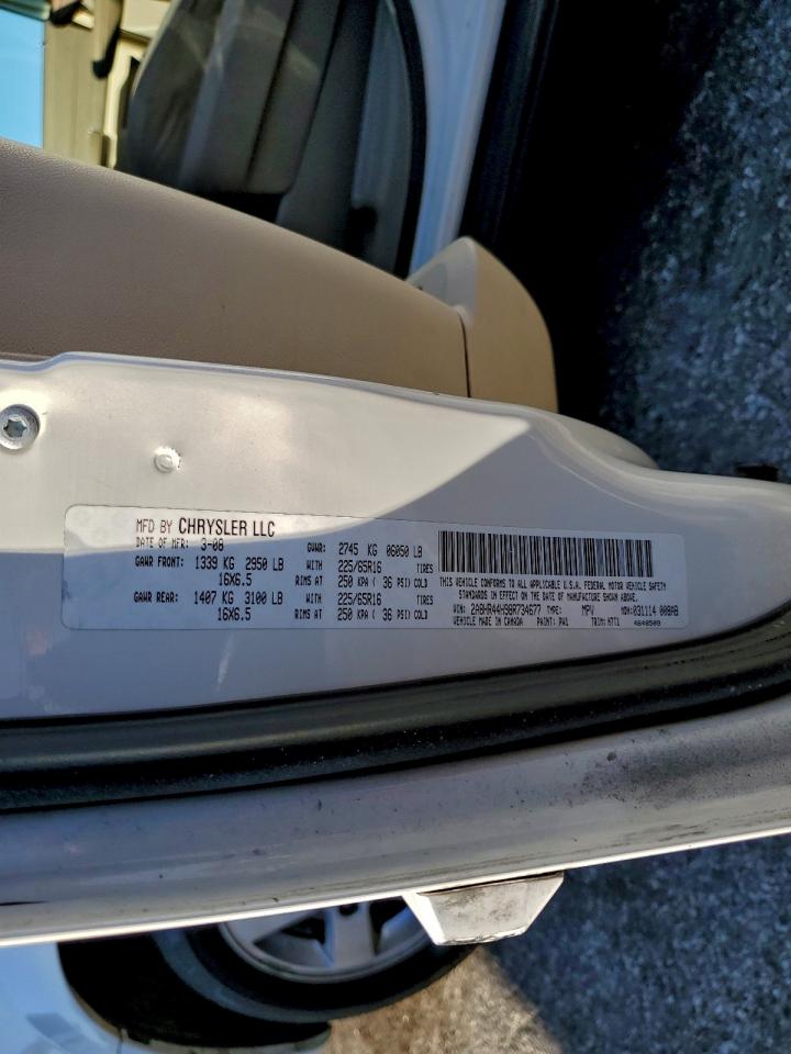 2008 Chrysler Town & Country Lx VIN: 2A8HR44H98R734677 Lot: 94533265