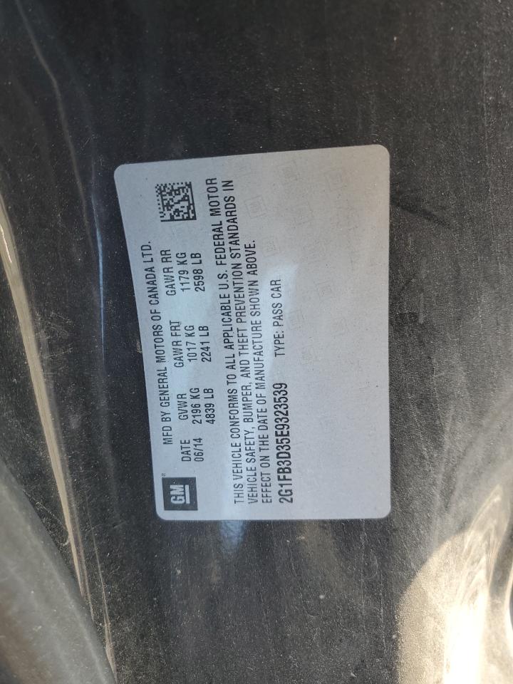 2014 Chevrolet Camaro Lt VIN: 2G1FB3D35E9323539 Lot: 93517585