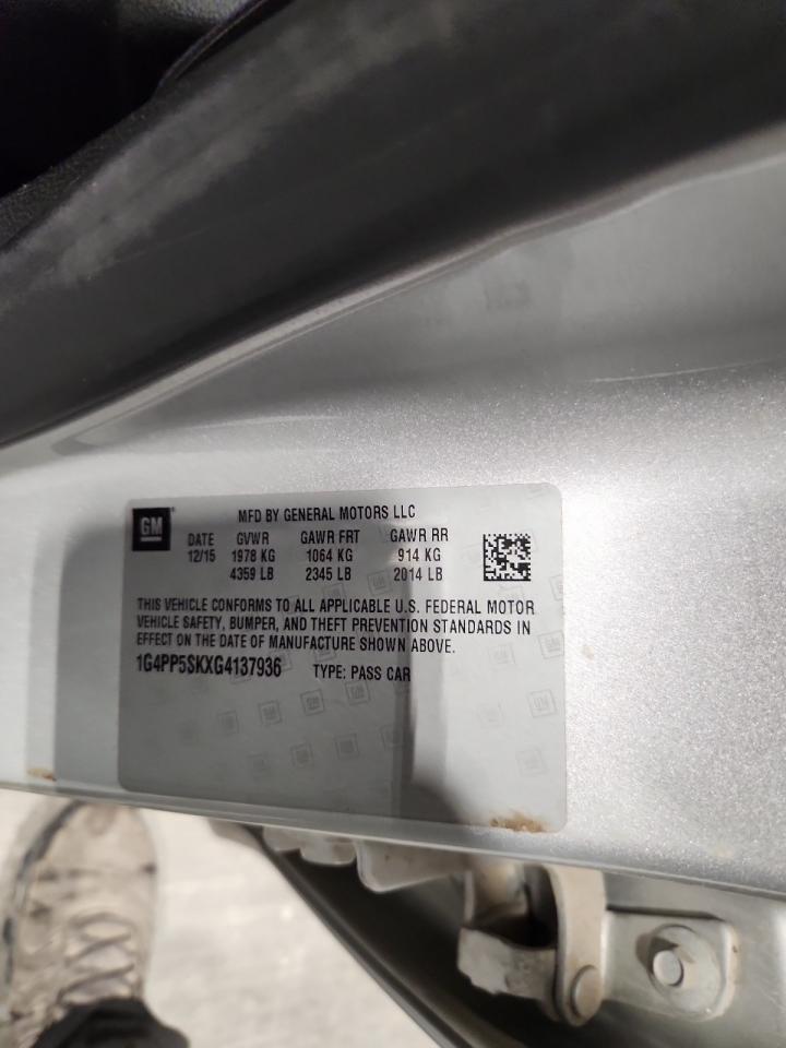 2016 Buick Verano VIN: 1G4PP5SKXG4137936 Lot: 93105925