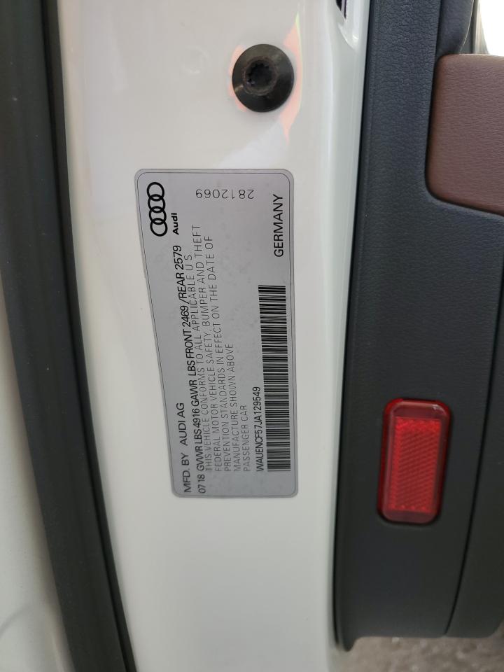 2018 Audi A5 Premium Plus S-Line VIN: WAUENCF57JA129549 Lot: 92660275