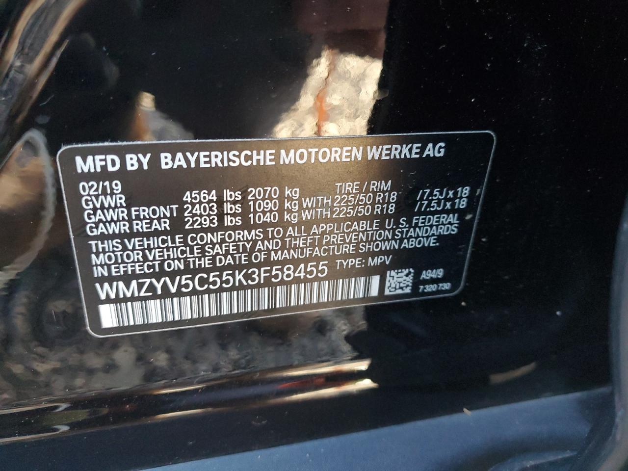 2019 Mini Cooper Countryman All4 VIN: WMZYV5C55K3F58455 Lot: 92145835