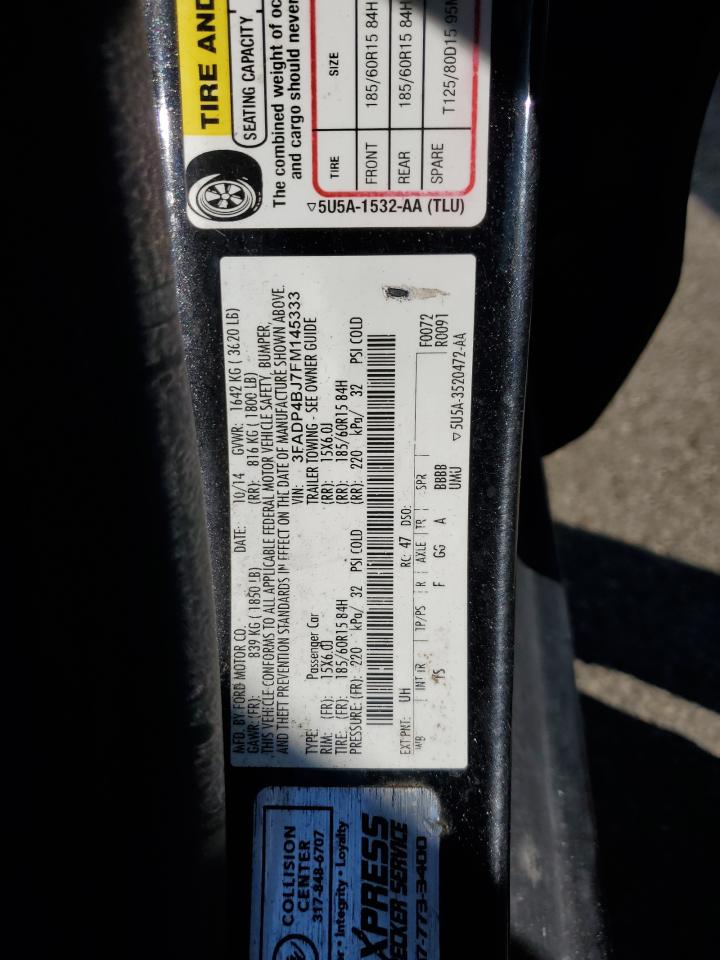 2015 Ford Fiesta Se VIN: 3FADP4BJ7FM145333 Lot: 90844175