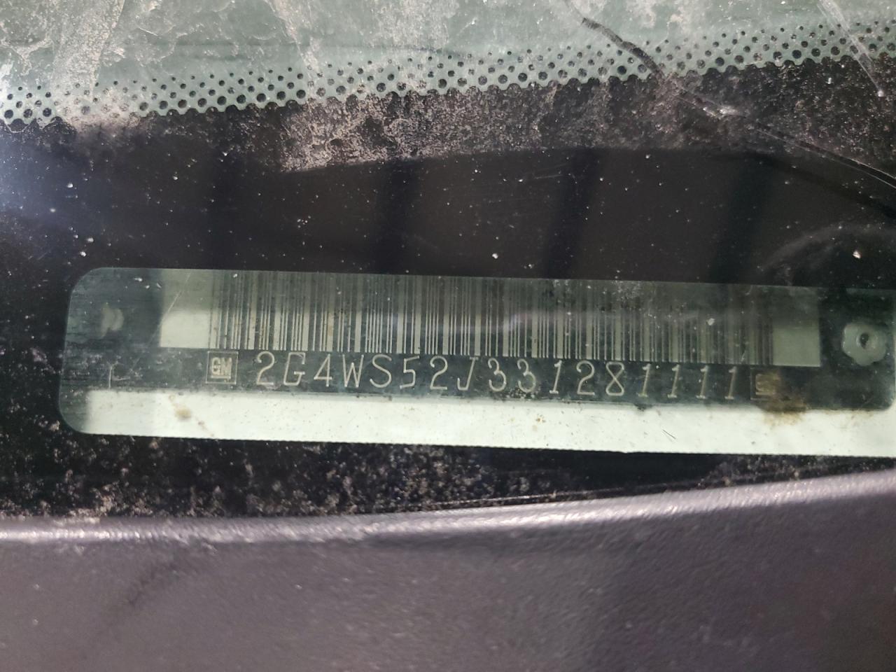 2003 Buick Century Custom VIN: 2G4WS52J331281111 Lot: 93080565