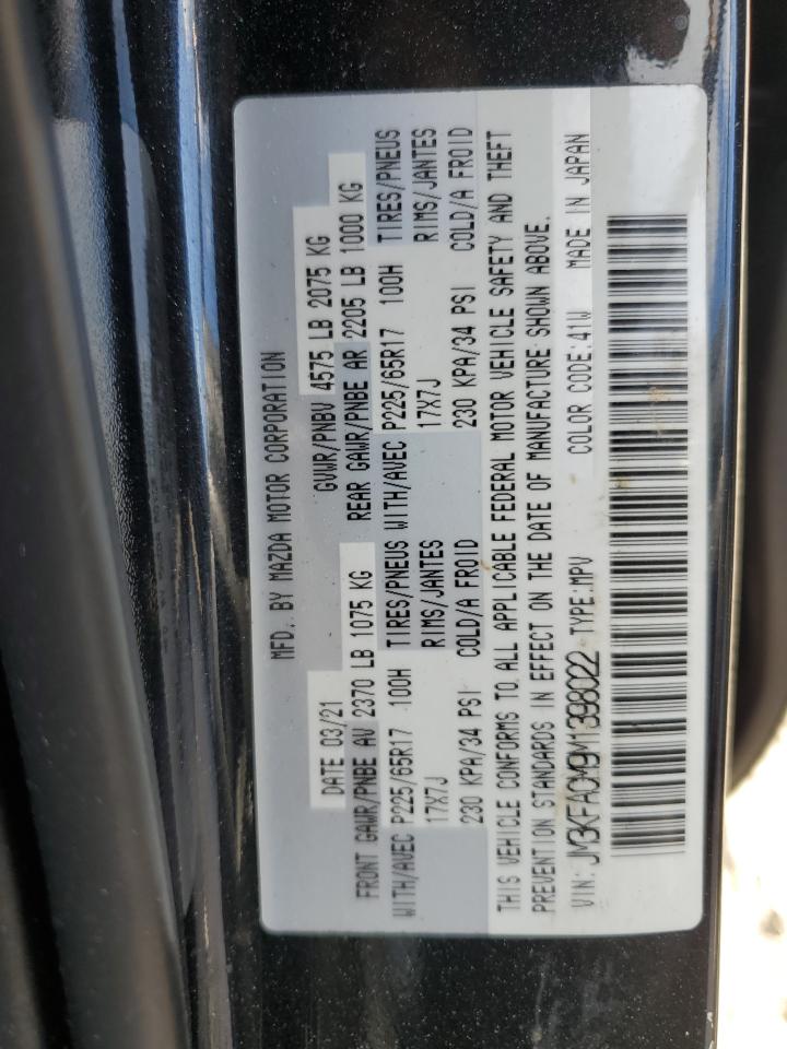 2021 Mazda Cx-5 Touring VIN: JM3KFACM9M1398022 Lot: 93684905