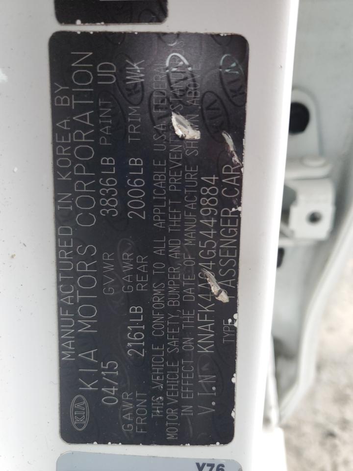 2016 Kia Forte Lx VIN: KNAFK4A64G5449884 Lot: 90862035