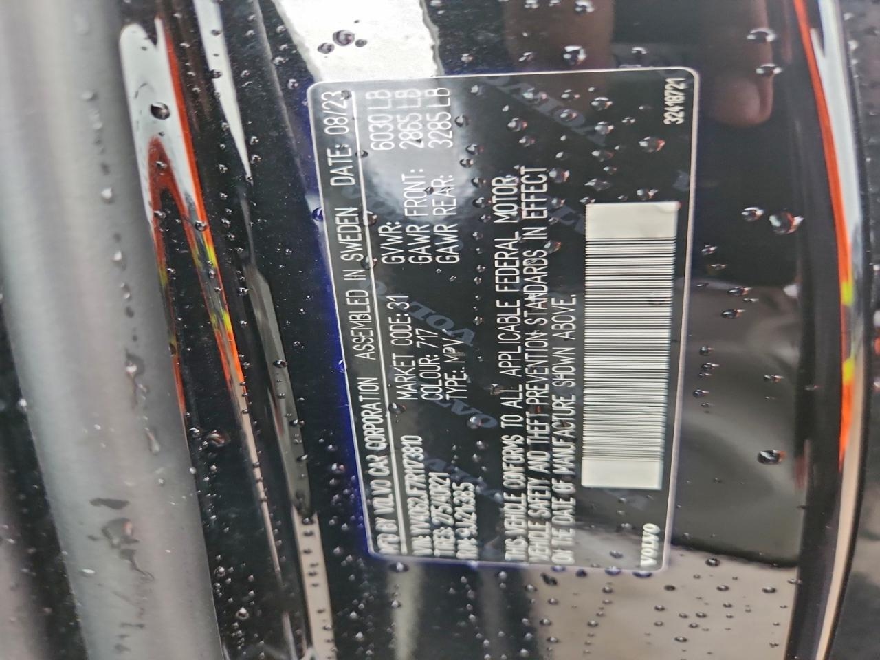 2024 Volvo Xc90 Ultimate VIN: YV4062JF7R1173810 Lot: 94130565