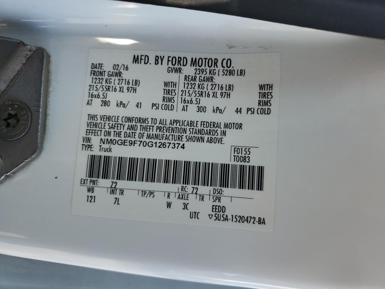 2016 Ford Transit Connect Xlt VIN: NM0GE9F70G1267374 Lot: 90749995