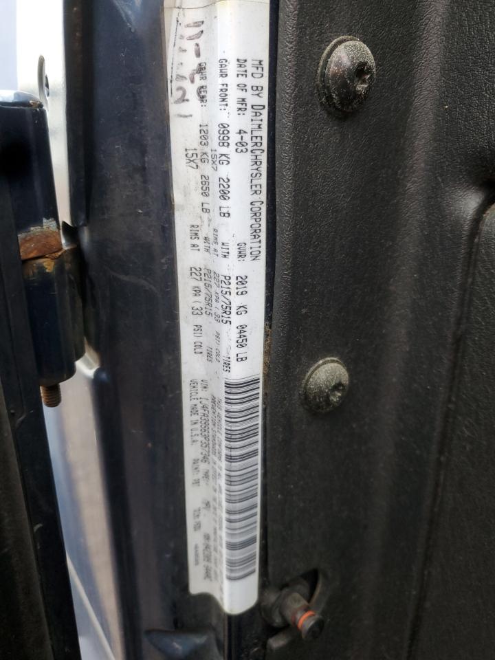 2003 Jeep Wrangler Commando VIN: 1J4FA39S63P357346 Lot: 92447715