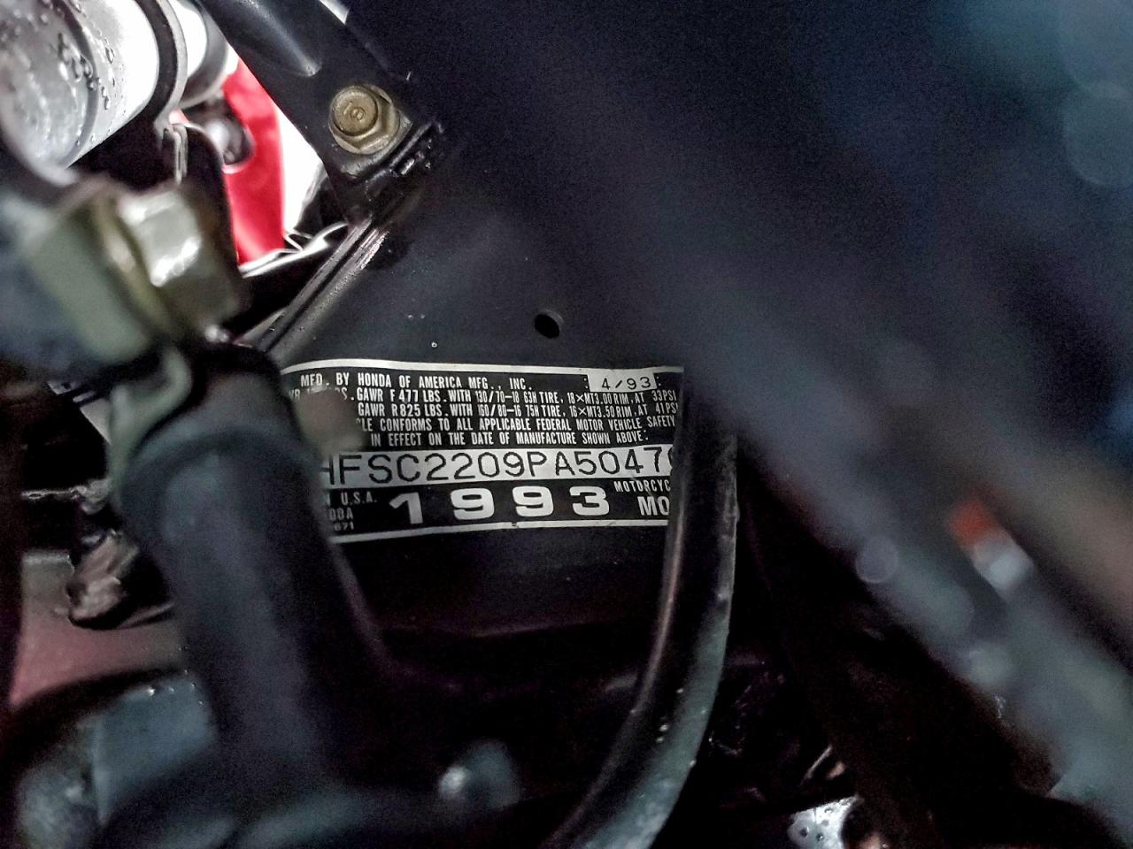 1993 Honda Gl1500 A VIN: 1HFSC2209PA504761 Lot: 94227055