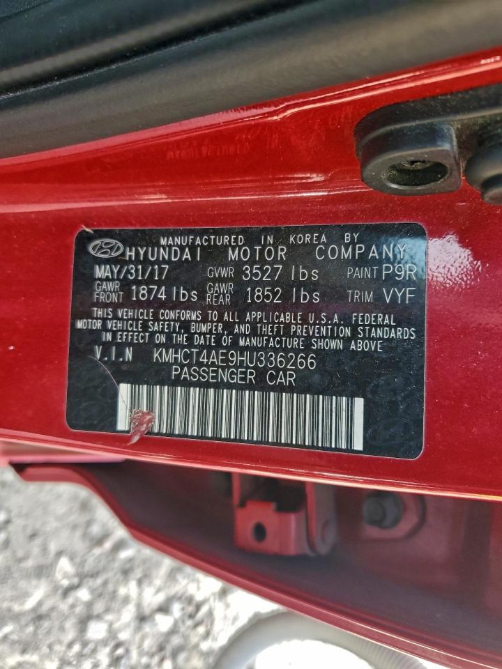 2017 Hyundai Accent Se VIN: KMHCT4AE9HU336266 Lot: 94356165