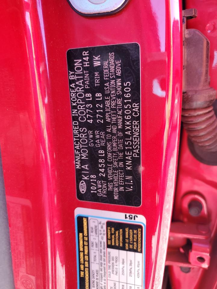 2019 Kia Stinger VIN: KNAE15LAXK6051605 Lot: 93403875