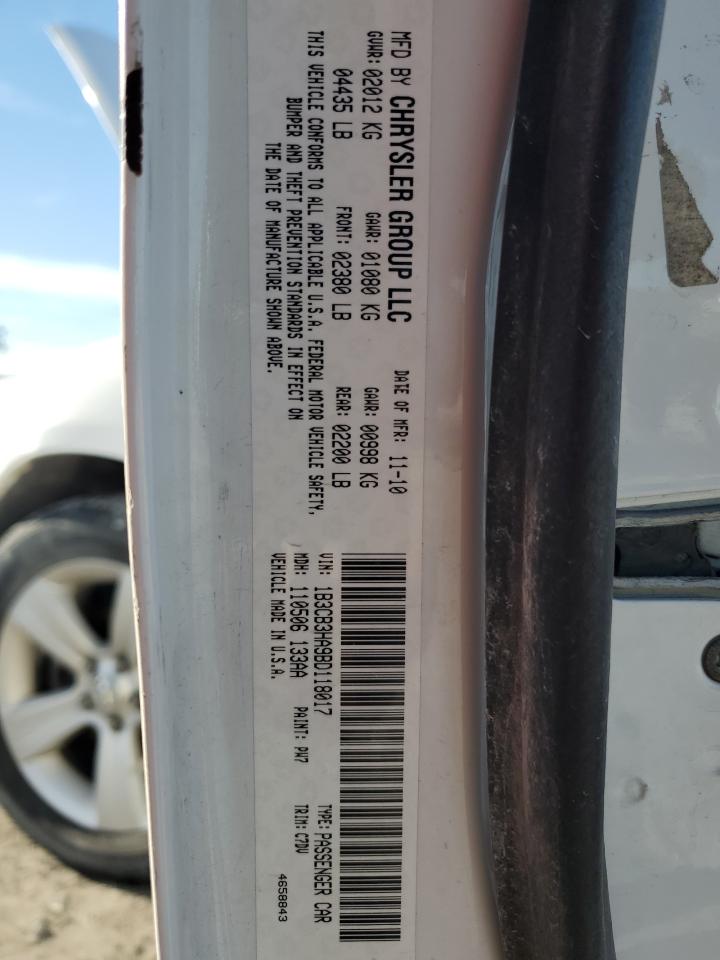 2011 Dodge Caliber Mainstreet VIN: 1B3CB3HA9BD118017 Lot: 91125675