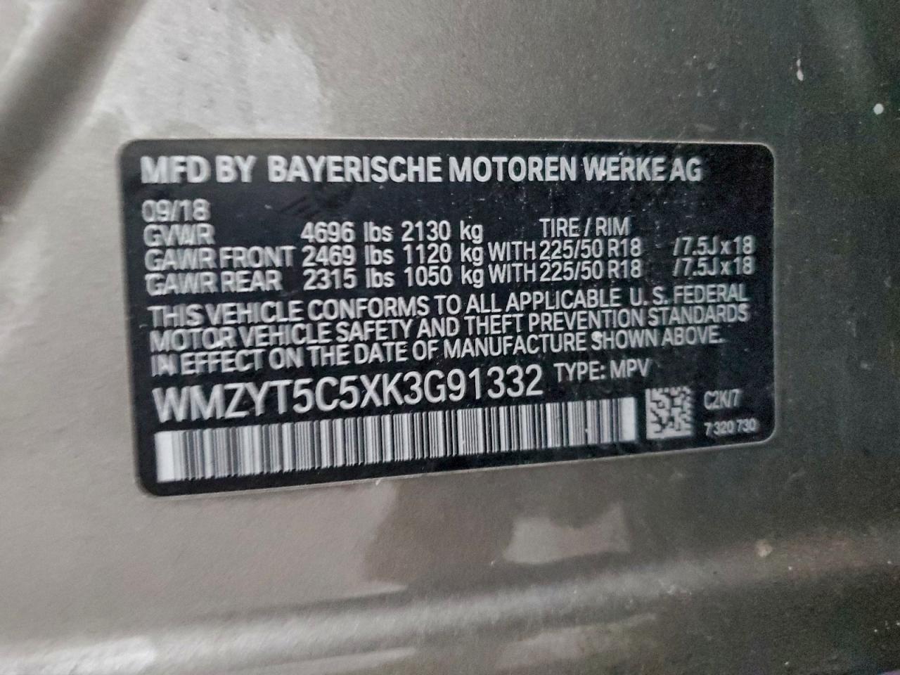 2019 Mini Cooper S Countryman All4 VIN: WMZYT5C5XK3G91332 Lot: 94548555