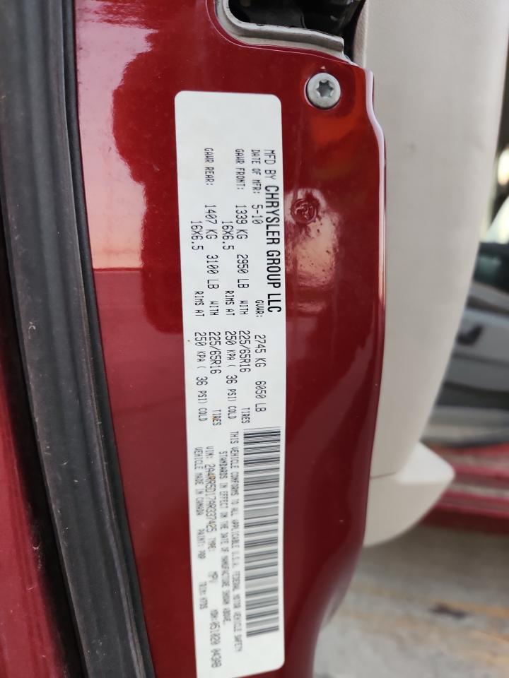 2010 Chrysler Town & Country Touring VIN: 2A4RR5D17AR337425 Lot: 92736105