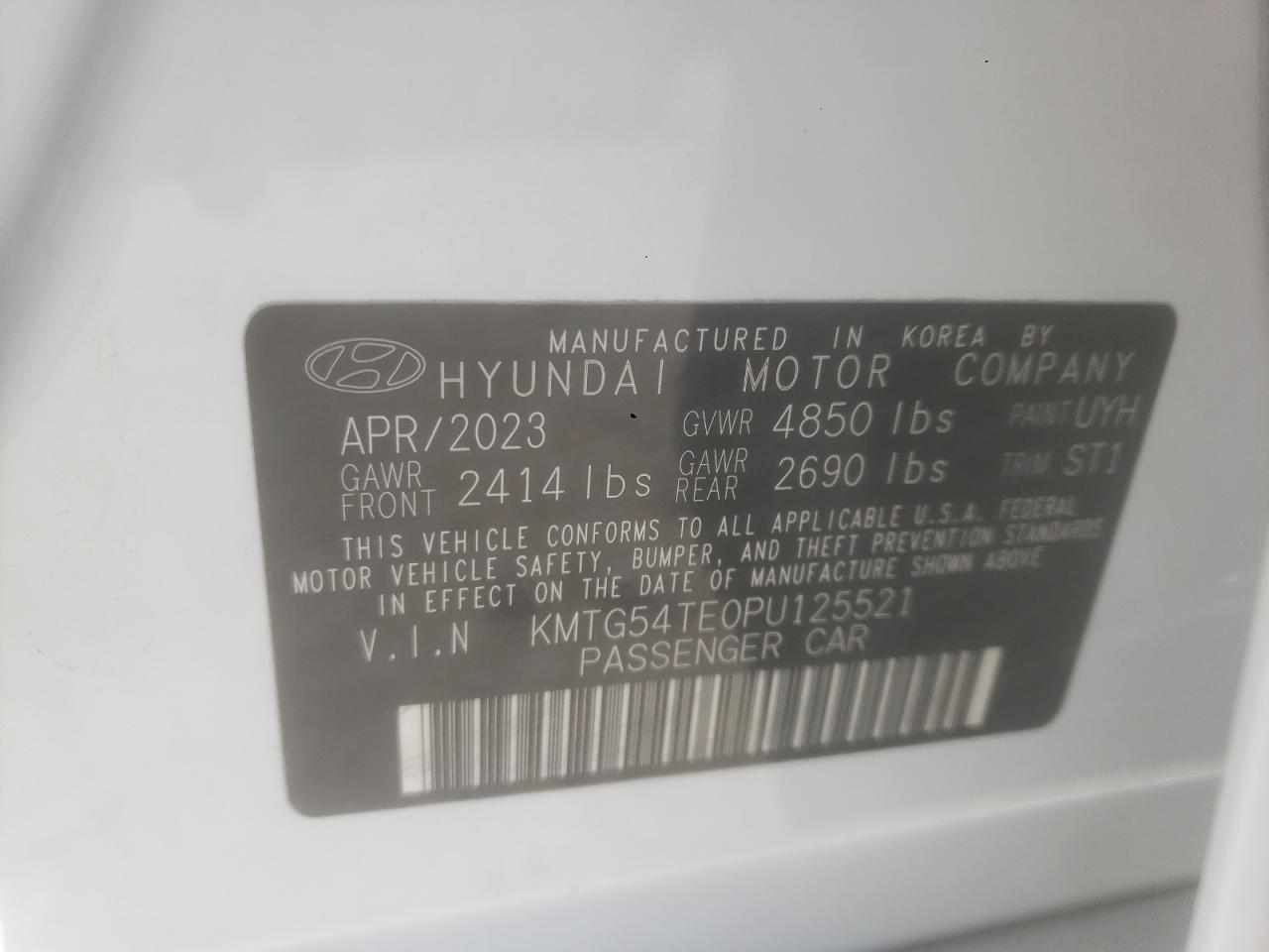 2023 Genesis G70 Base VIN: KMTG54TE0PU125521 Lot: 92161155