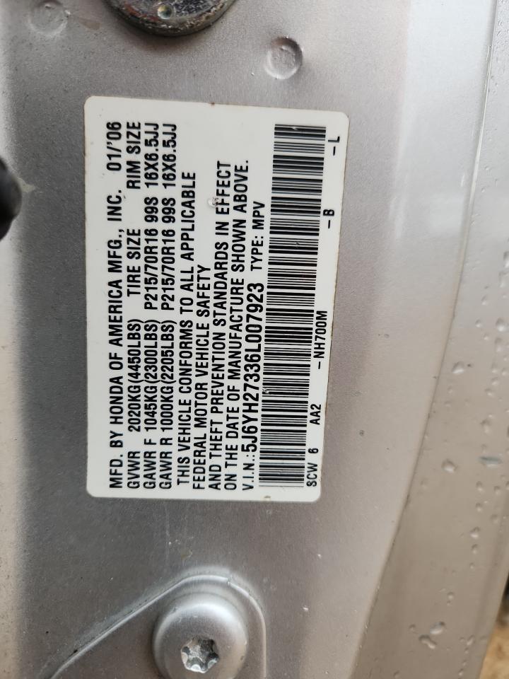 2006 Honda Element Lx VIN: 5J6YH27336L007923 Lot: 93386985