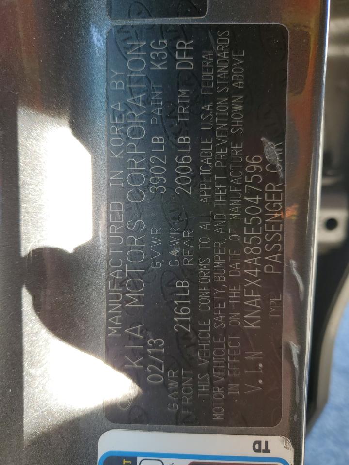 2014 Kia Forte Ex VIN: KNAFX4A85E5047596 Lot: 92865685