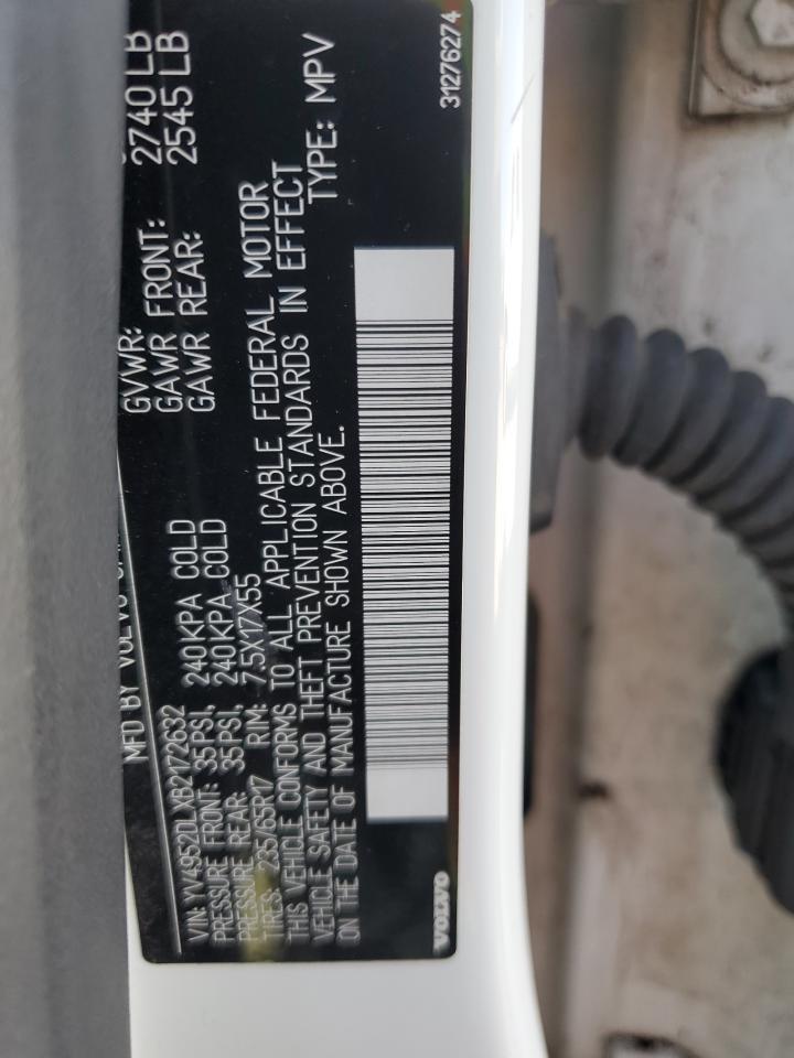 2011 Volvo Xc60 3.2 VIN: YV4952DLXB2172632 Lot: 91456965