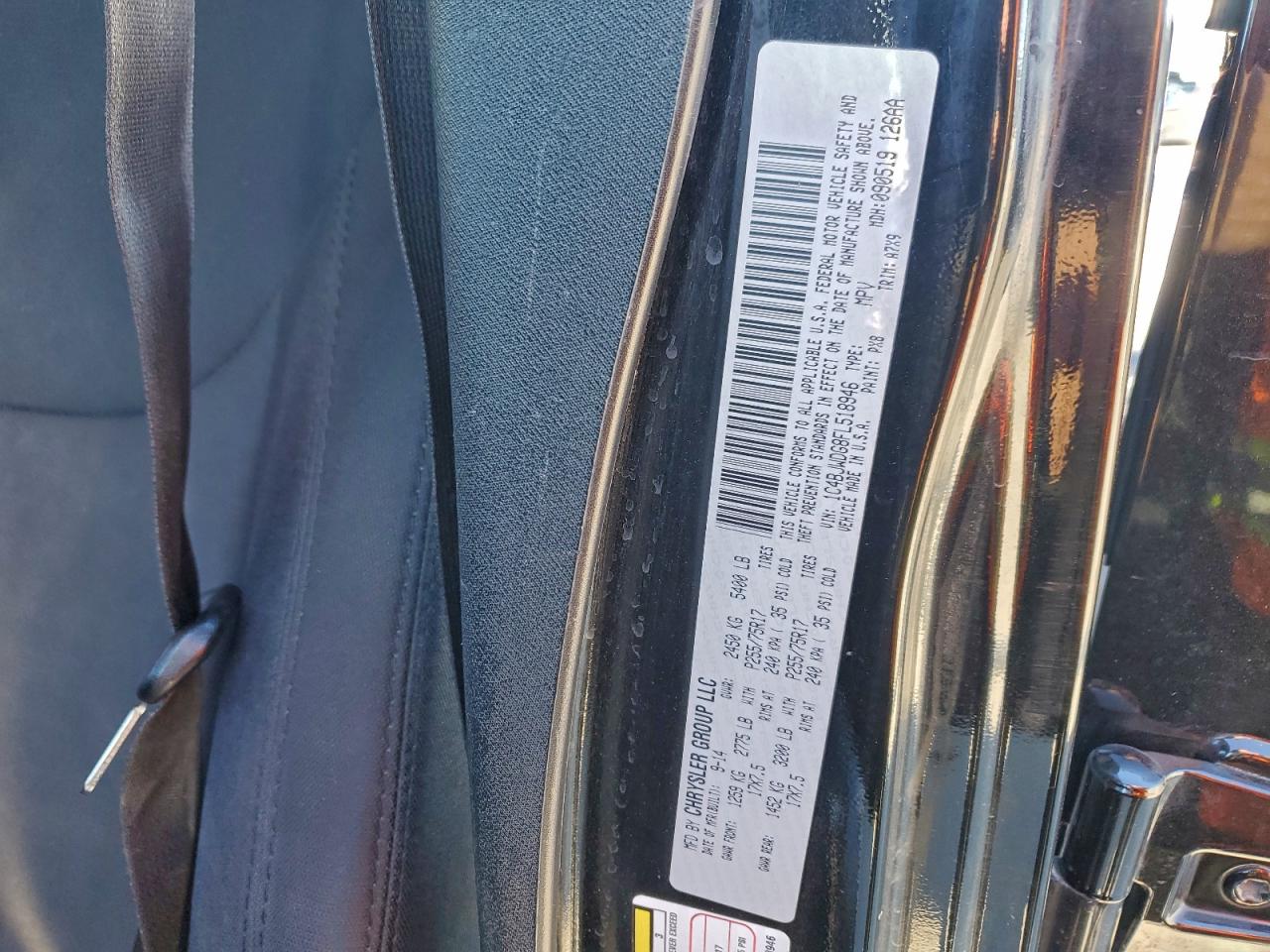 2015 Jeep Wrangler Unlimited Sport VIN: 1C4BJWDG8FL518946 Lot: 94644935