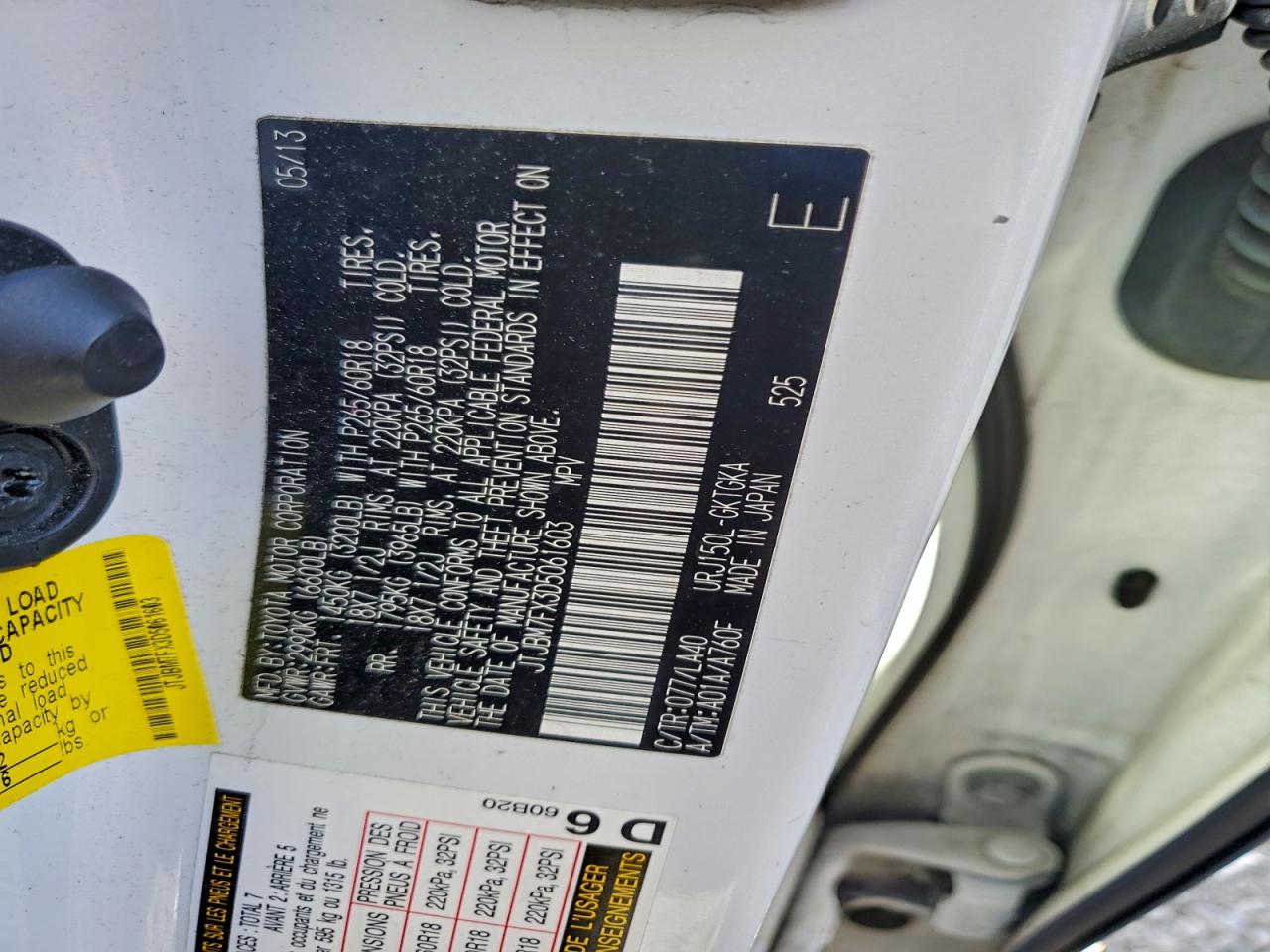 2013 Lexus Gx 460 VIN: JTJBM7FX3D5061603 Lot: 94396275