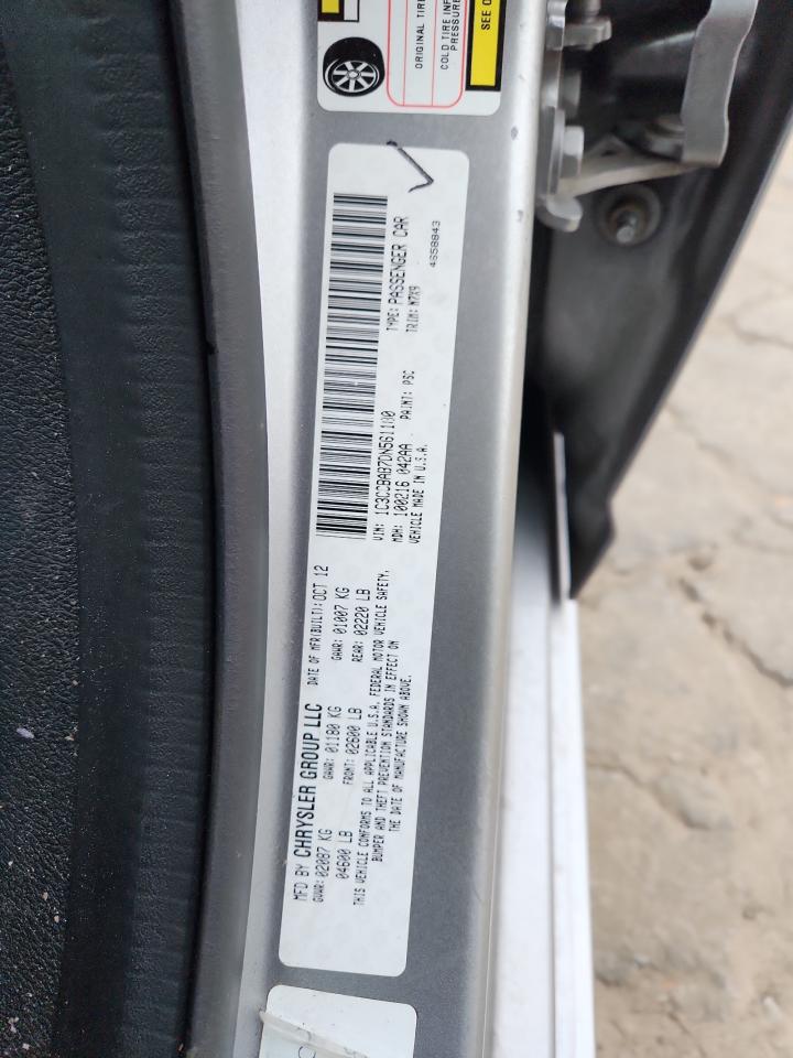 2013 Chrysler 200 Lx VIN: 1C3CCBAB7DN561180 Lot: 93392645