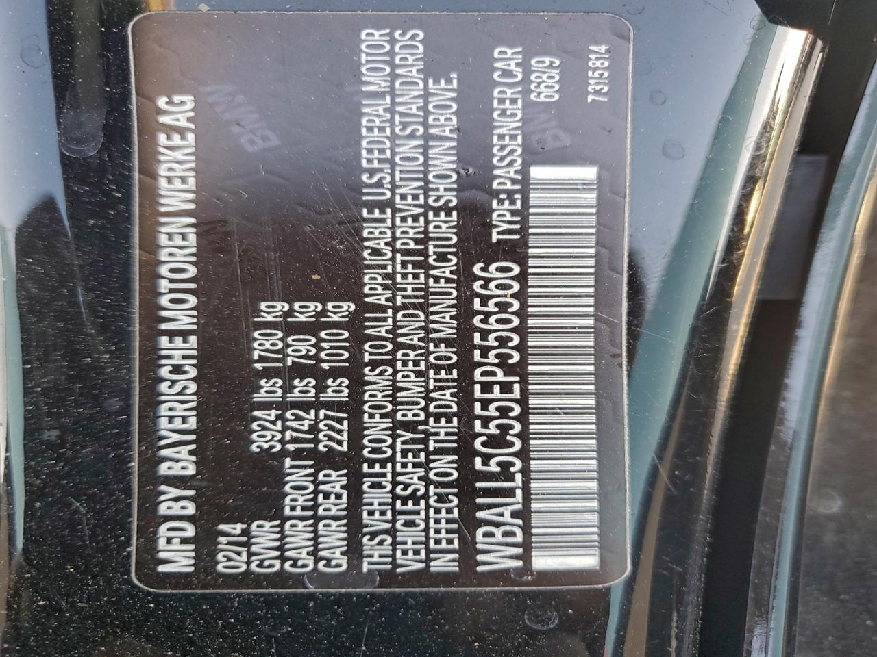 2014 BMW Z4 Sdrive28I VIN: WBALL5C55EP556566 Lot: 91735125