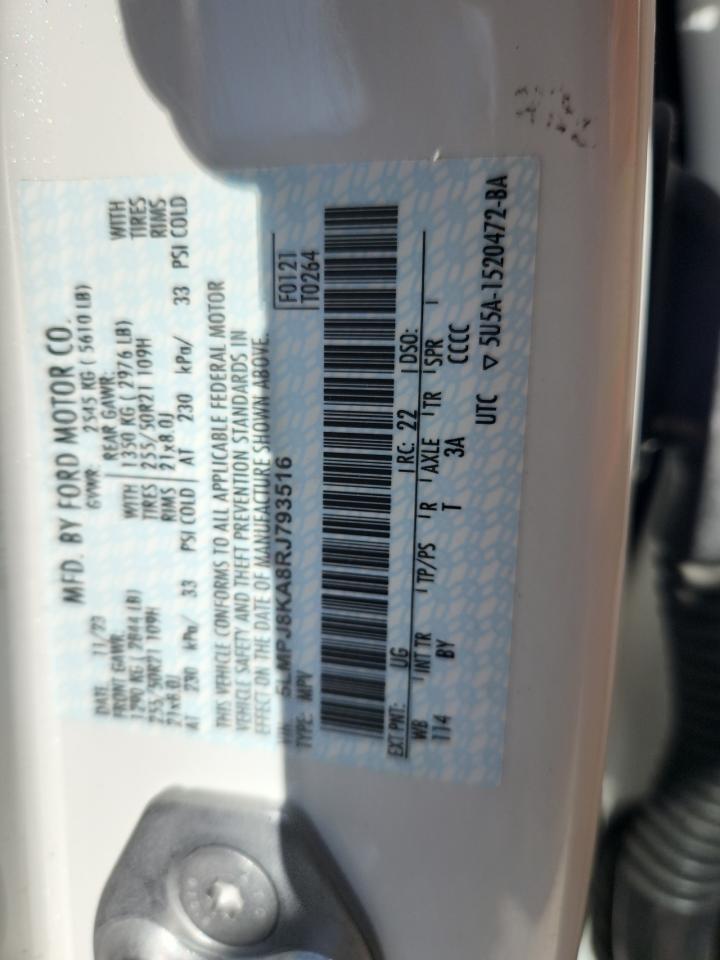 2024 Lincoln Nautilus Reserve VIN: 5LMPJ8KA8RJ793516 Lot: 91938195