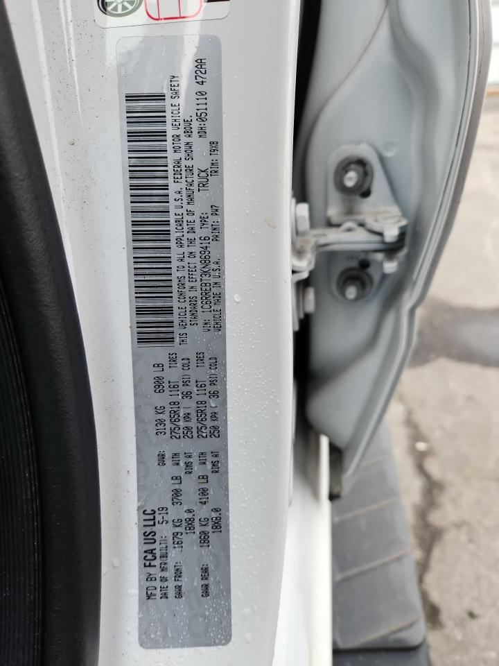 2019 Ram 1500 Big Horn/Lone Star VIN: 1C6RREBT3KN869416 Lot: 93501435