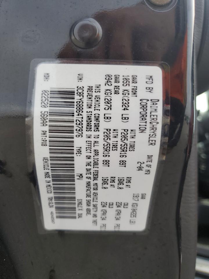 2004 Chrysler Pt Cruiser Limited VIN: 3C8FY68864T297976 Lot: 93216965