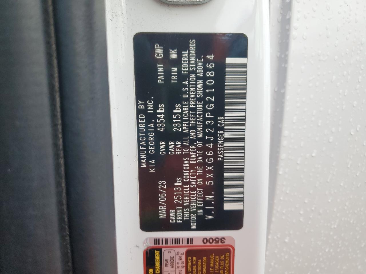 2023 Kia K5 Gt Line VIN: 5XXG64J23PG210864 Lot: 93184475