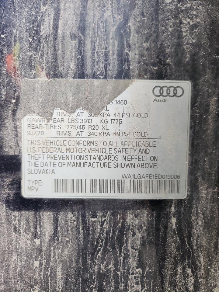 2014 Audi Q7 Premium Plus VIN: WA1LGAFE1ED019006 Lot: 90691135