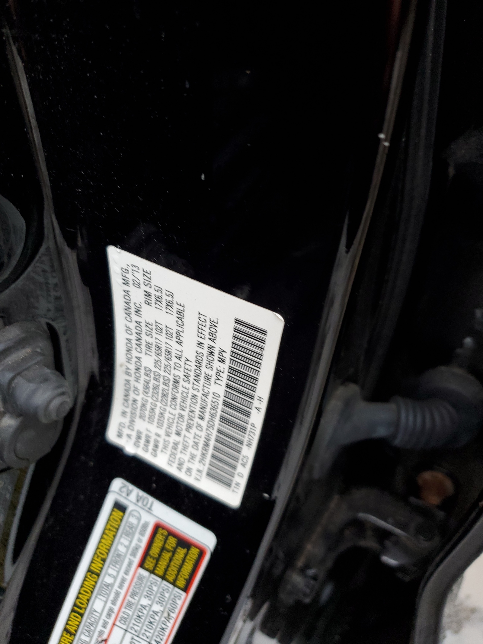 2HKRM4H75DH636510 2013 Honda Cr-V Exl