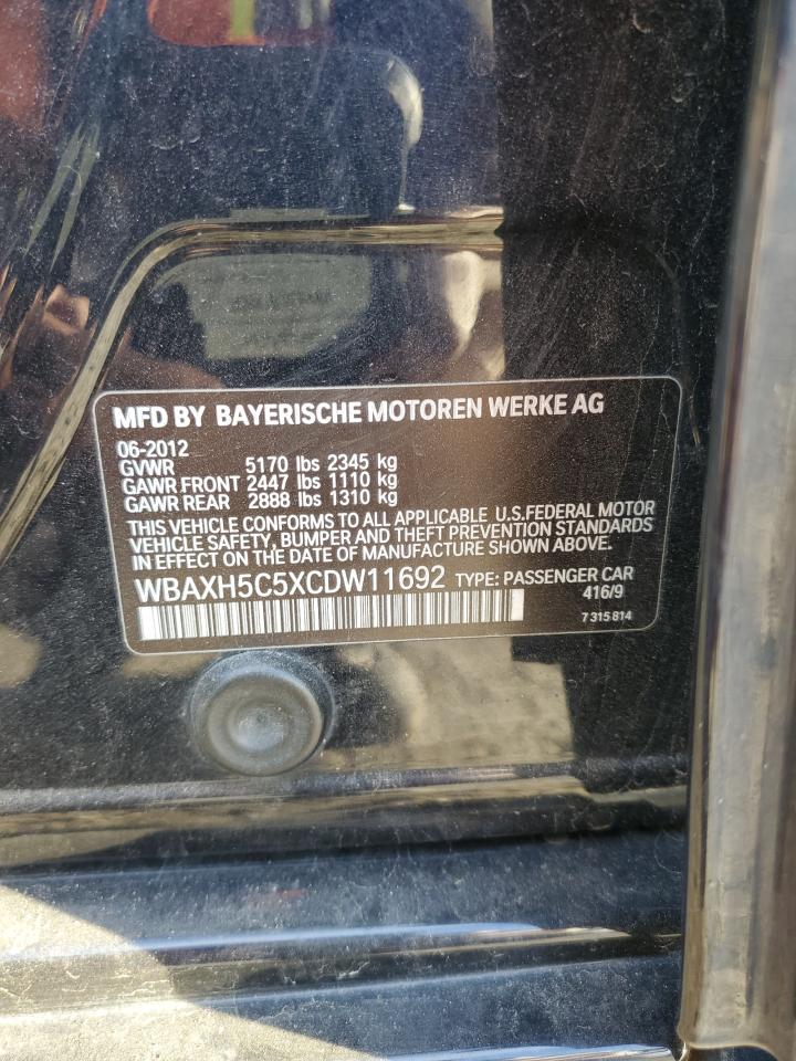 2012 BMW 528 Xi VIN: WBAXH5C5XCDW11692 Lot: 78811183