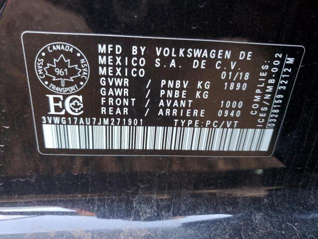 2018 VOLKSWAGEN GOLF S