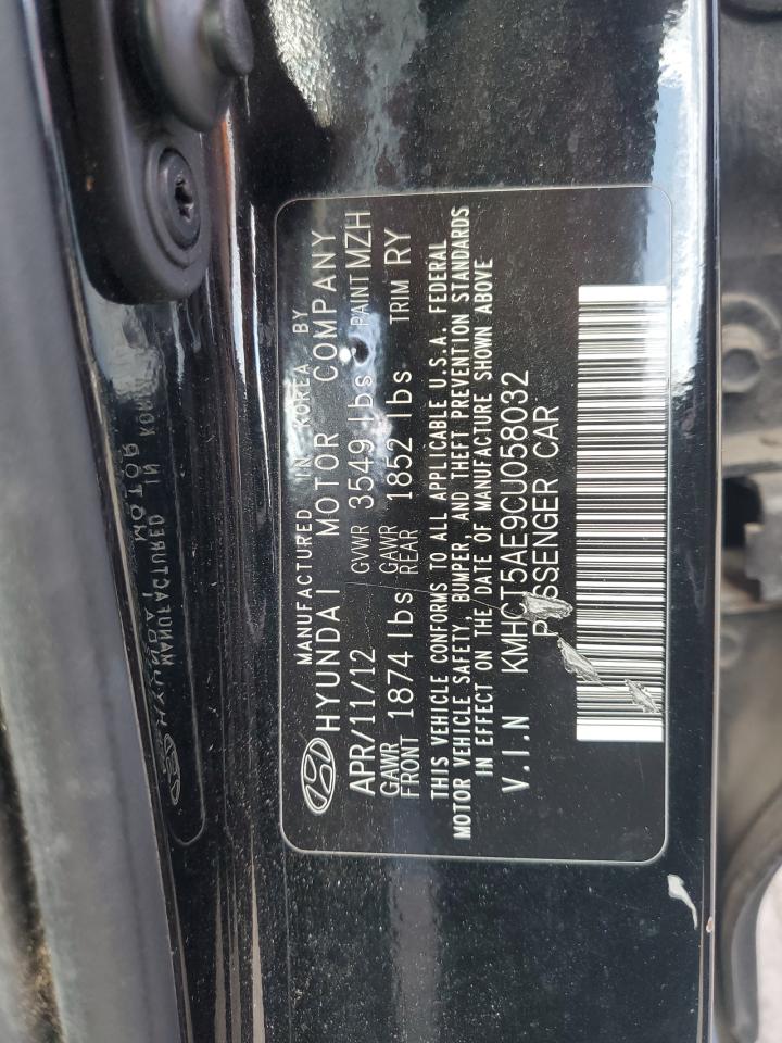 KMHCT5AE9CU058032 2012 Hyundai Accent Gls