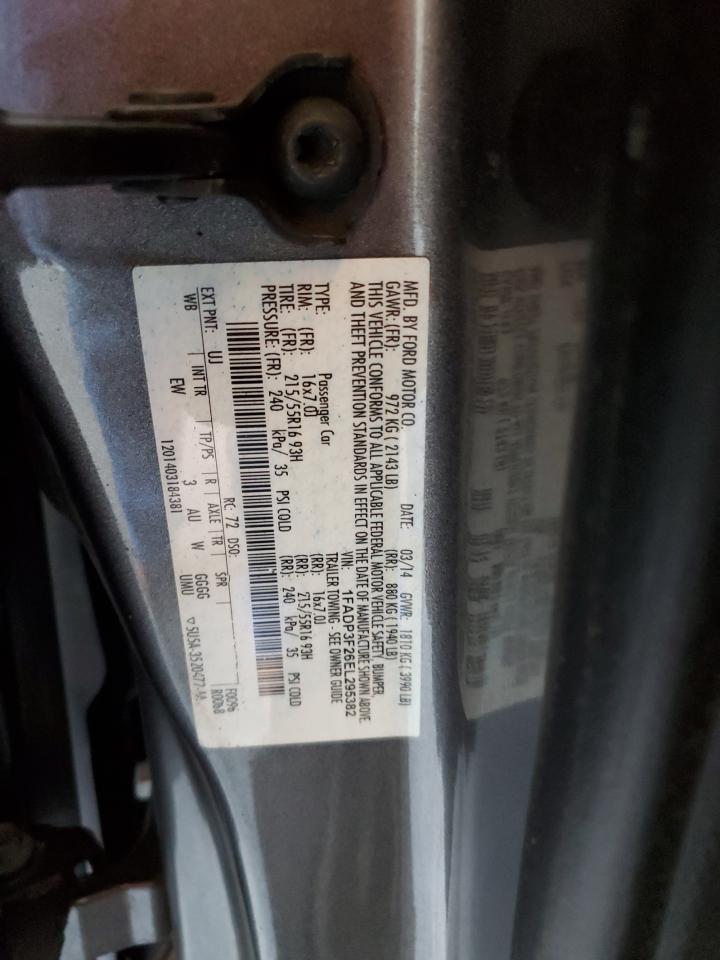 2014 Ford Focus Se VIN: 1FADP3F26EL295382 Lot: 90591895