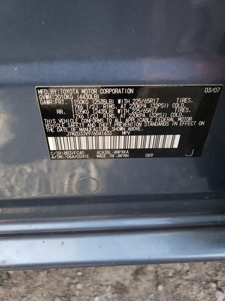 2007 Toyota Rav4 VIN: JTMZD33V976041433 Lot: 80428613