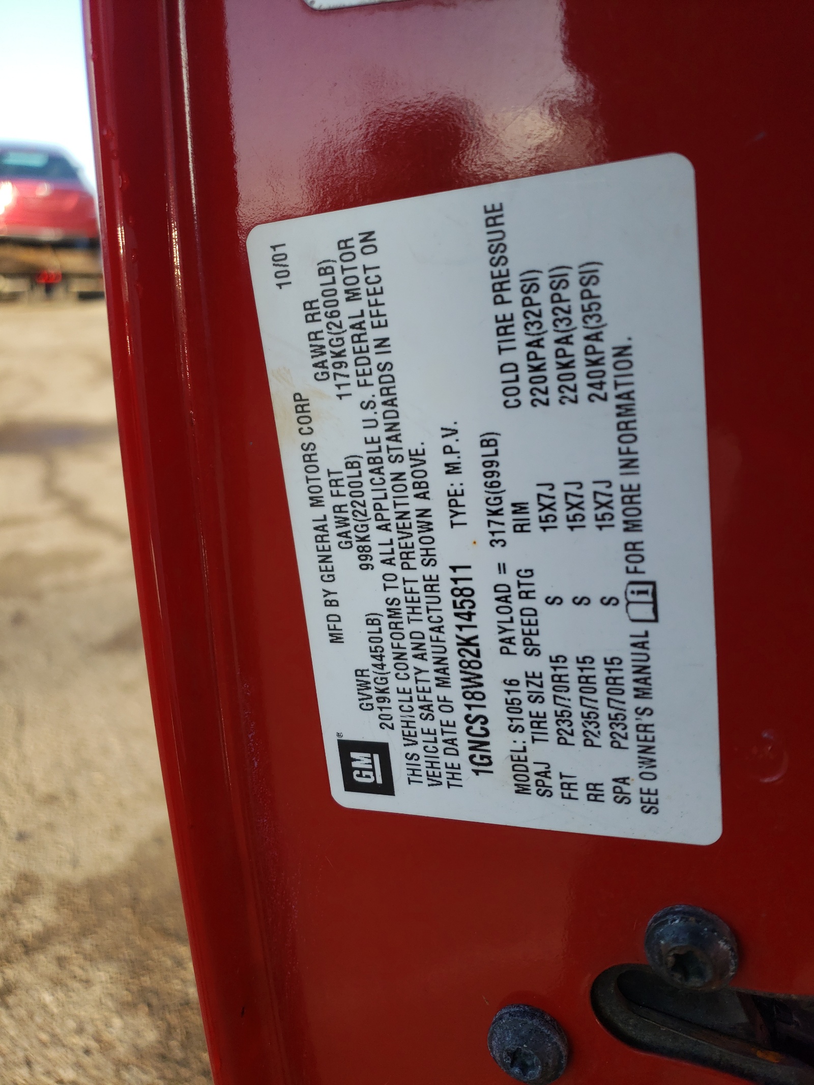 1GNCS18W82K145811 2002 Chevrolet Blazer