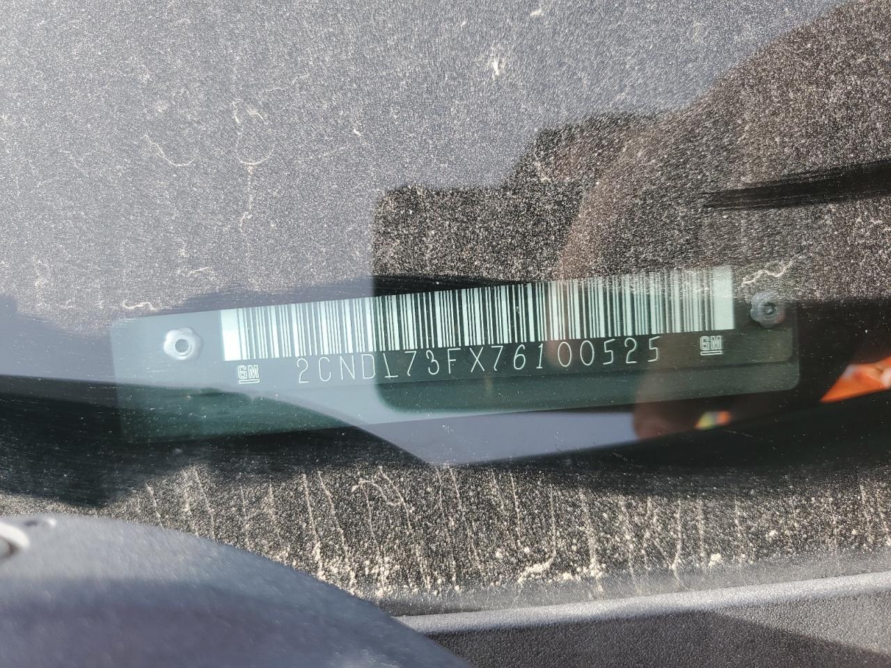 2007 Chevrolet Equinox Lt VIN: 2CNDL73FX76100525 Lot: 80167173