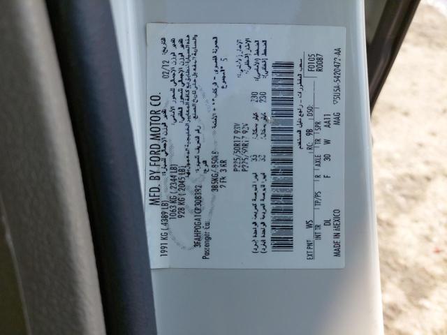 3FAHP0GA1CR308382 - 2012 FORD FUSION - #82243993