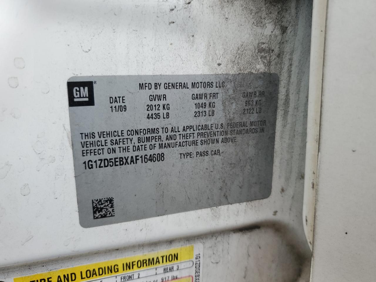 2010 Chevrolet Malibu 2Lt VIN: 1G1ZD5EBXAF164608 Lot: 81512613