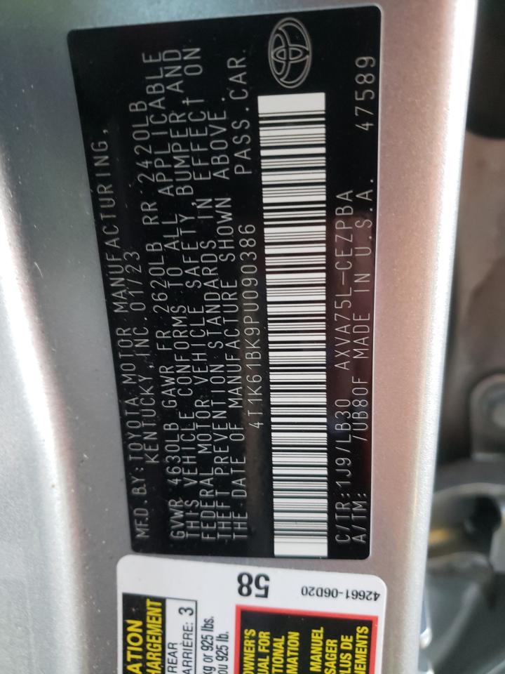 4T1K61BK9PU090386 2023 Toyota Camry Xse