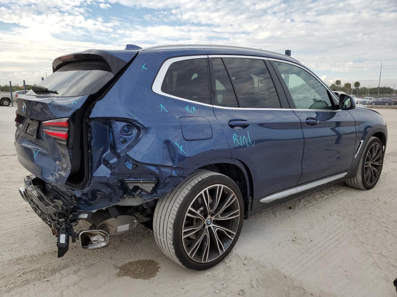 2022 BMW X3 Sdrive30I VIN: 5UX43DP0XN9M09873 Lot: 77661993