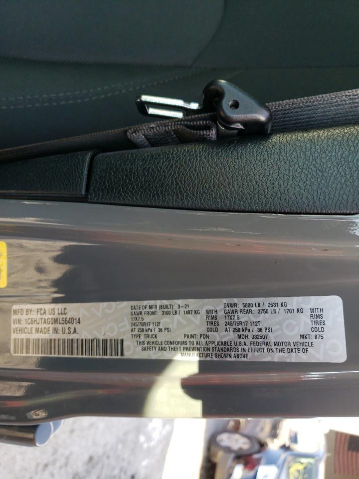 2021 Jeep Gladiator Sport VIN: 1C6HJTAG0ML564014 Lot: 78803293