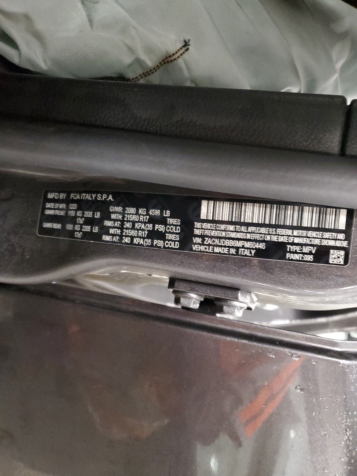 ZACNJDBB6MPM60446 2021 Jeep Renegade Latitude