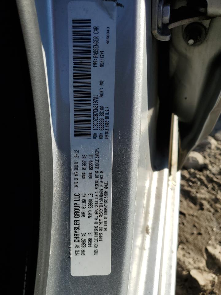 2012 Dodge Avenger Sxt VIN: 1C3CDZCB7CN219701 Lot: 61292564