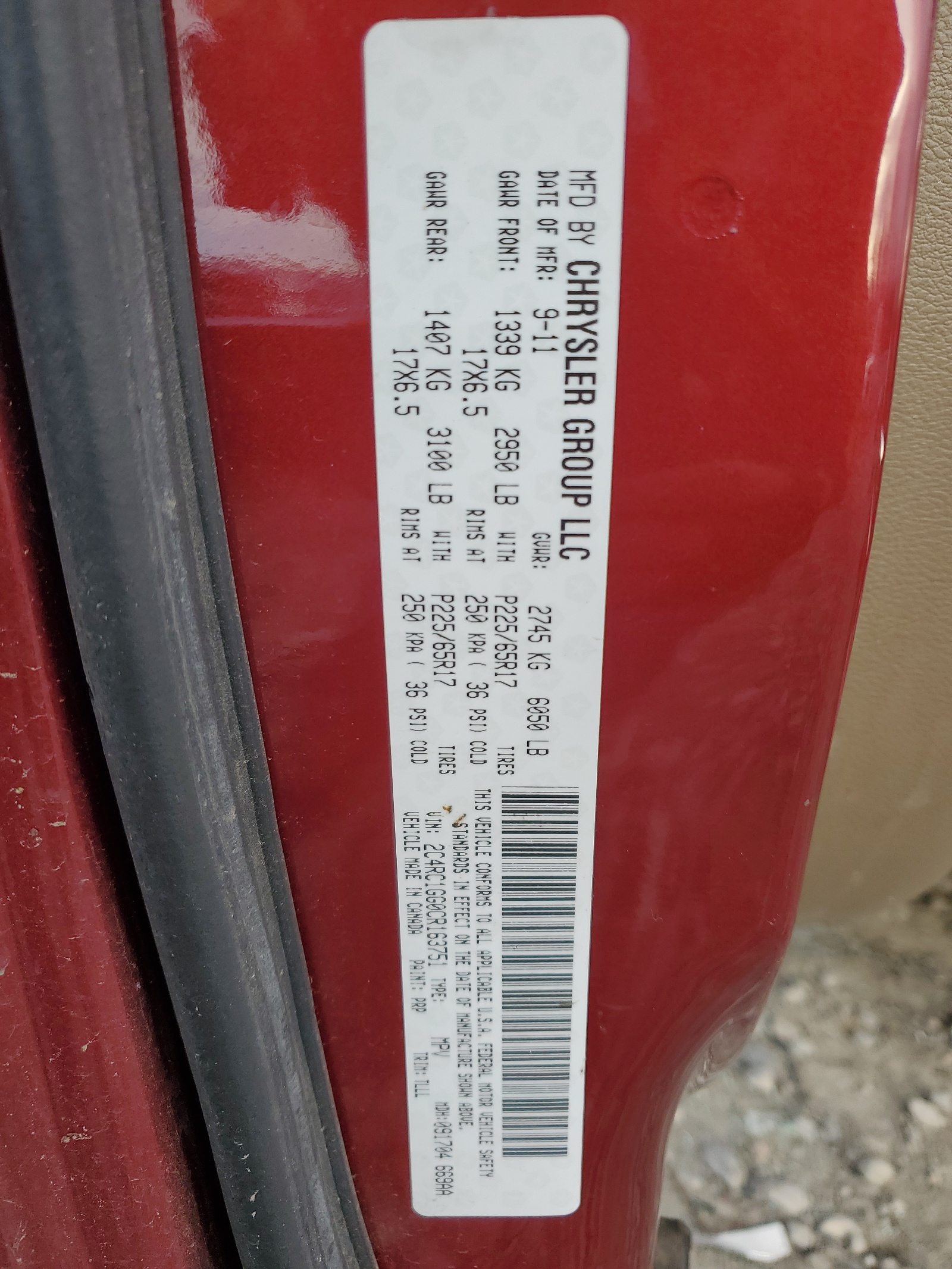 2C4RC1GG0CR163751 2012 Chrysler Town & Country Limited