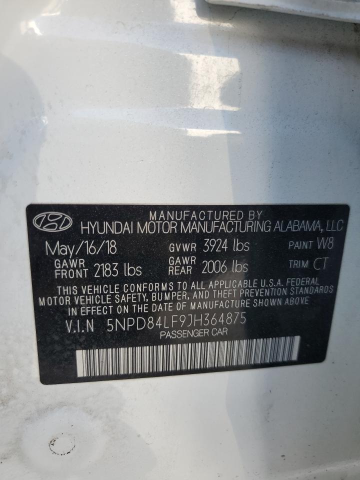 5NPD84LF9JH364875 2018 Hyundai Elantra Sel