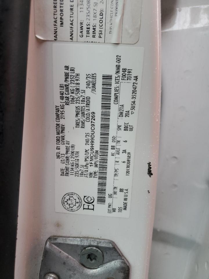 1FMCU9H99DUC97269 2013 Ford Escape Sel